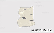 Shaded Relief 3D Map of Lintong, cropped outside