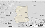 Shaded Relief 3D Map of Lintong, desaturated