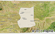 Shaded Relief 3D Map of Lintong, satellite outside