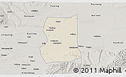 Shaded Relief 3D Map of Lintong, semi-desaturated
