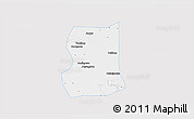 Silver Style 3D Map of Lintong, single color outside