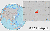 Gray Location Map of Lintong