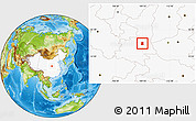 Physical Location Map of Lintong, highlighted country