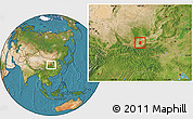 Satellite Location Map of Lintong