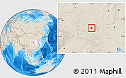 Shaded Relief Location Map of Lintong