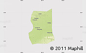 Physical Map of Lintong, cropped outside