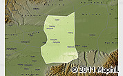 Physical Map of Lintong, darken