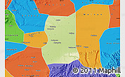Physical Map of Lintong, political outside