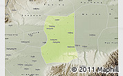 Physical Map of Lintong, semi-desaturated