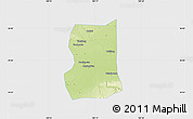 Physical Map of Lintong, single color outside