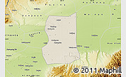 Shaded Relief Map of Lintong, physical outside