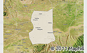 Shaded Relief Map of Lintong, satellite outside