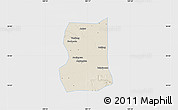 Shaded Relief Map of Lintong, single color outside