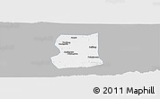 Gray Panoramic Map of Lintong, single color outside