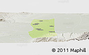 Physical Panoramic Map of Lintong, lighten, semi-desaturated