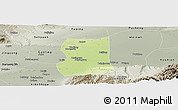 Physical Panoramic Map of Lintong, semi-desaturated