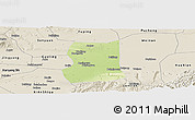 Physical Panoramic Map of Lintong, shaded relief outside