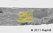 Satellite Panoramic Map of Lintong, desaturated
