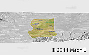 Satellite Panoramic Map of Lintong, lighten, desaturated