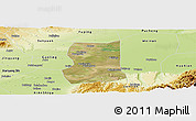 Satellite Panoramic Map of Lintong, physical outside