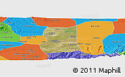 Satellite Panoramic Map of Lintong, political outside