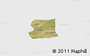 Satellite Panoramic Map of Lintong, single color outside