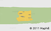 Savanna Style Panoramic Map of Lintong, single color outside