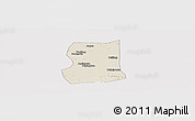 Shaded Relief Panoramic Map of Lintong, cropped outside