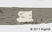Shaded Relief Panoramic Map of Lintong, darken