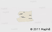 Shaded Relief Panoramic Map of Lintong, single color outside