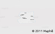 Silver Style Panoramic Map of Lintong, single color outside