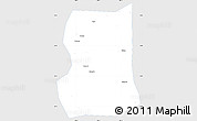 Silver Style Simple Map of Lintong, single color outside