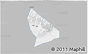 Gray 3D Map of Liquan, single color outside