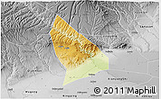Physical 3D Map of Liquan, desaturated