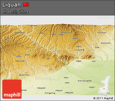 Physical 3D Map of Liquan
