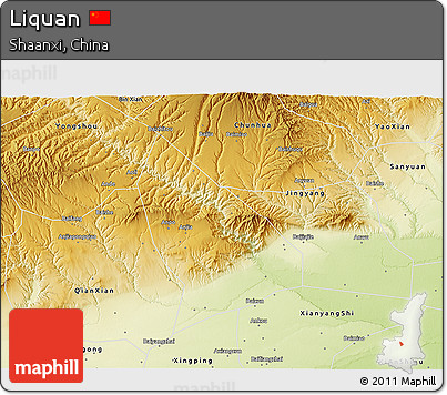 Physical 3D Map of Liquan