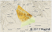 Physical 3D Map of Liquan, shaded relief outside