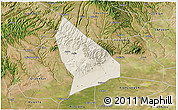 Shaded Relief 3D Map of Liquan, satellite outside