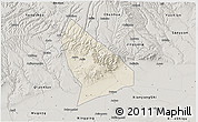 Shaded Relief 3D Map of Liquan, semi-desaturated