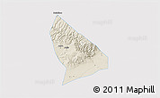 Shaded Relief 3D Map of Liquan, single color outside