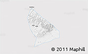 Silver Style 3D Map of Liquan, single color outside