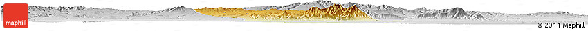 Physical Horizon Map of Liquan, lighten, desaturated