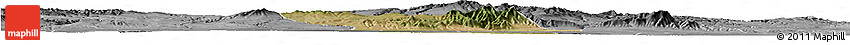 Satellite Horizon Map of Liquan, desaturated