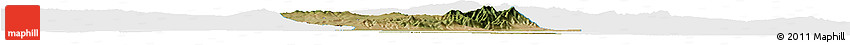 Satellite Horizon Map of Liquan, single color outside