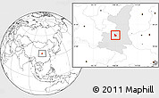 Blank Location Map of Liquan, highlighted parent region
