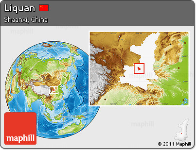 Physical Location Map of Liquan, highlighted parent region