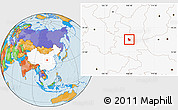 Political Location Map of Liquan, highlighted country