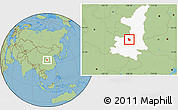Savanna Style Location Map of Liquan, highlighted parent region