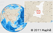 Shaded Relief Location Map of Liquan, highlighted parent region