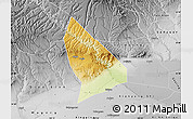 Physical Map of Liquan, desaturated